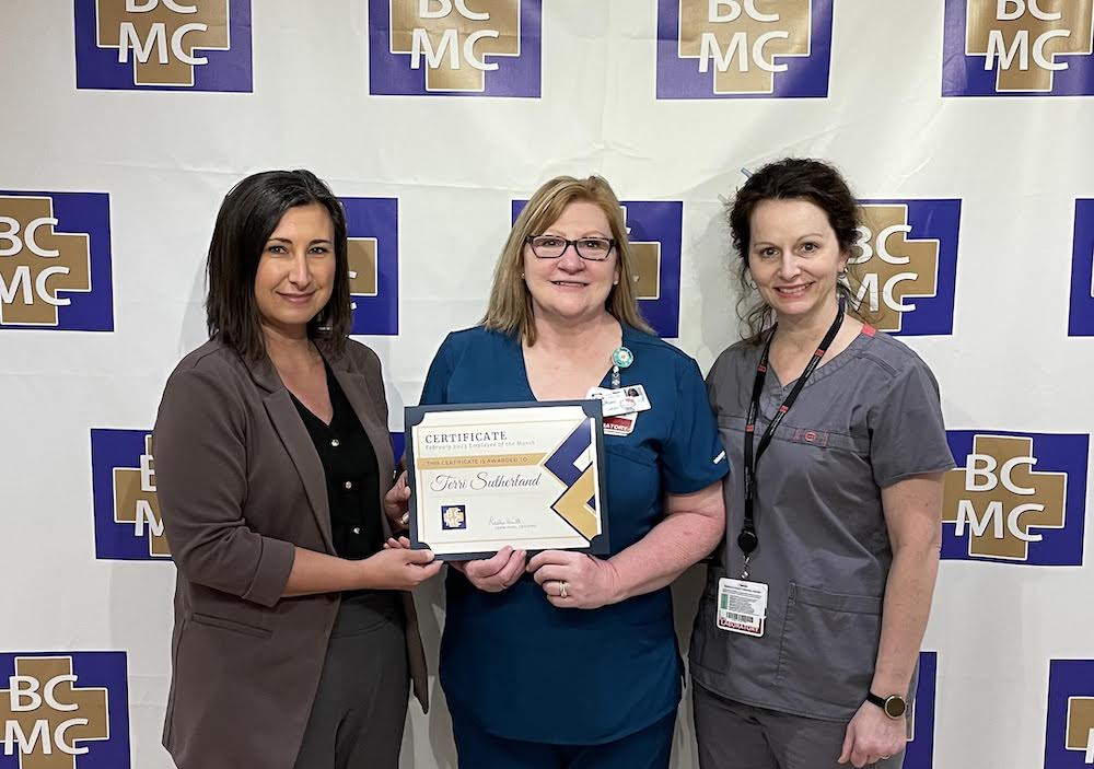 Terri Sutherland awarded BCMC Employee of the Month for February