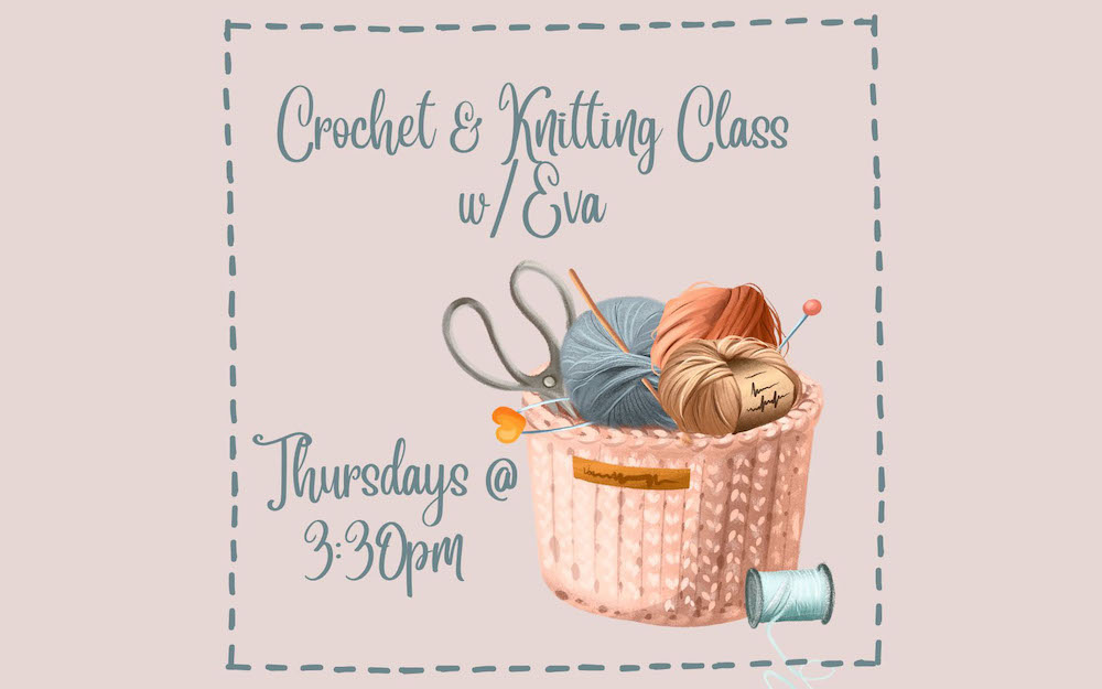 Warren Branch Library to host crochet & knitting class with Eva Potter