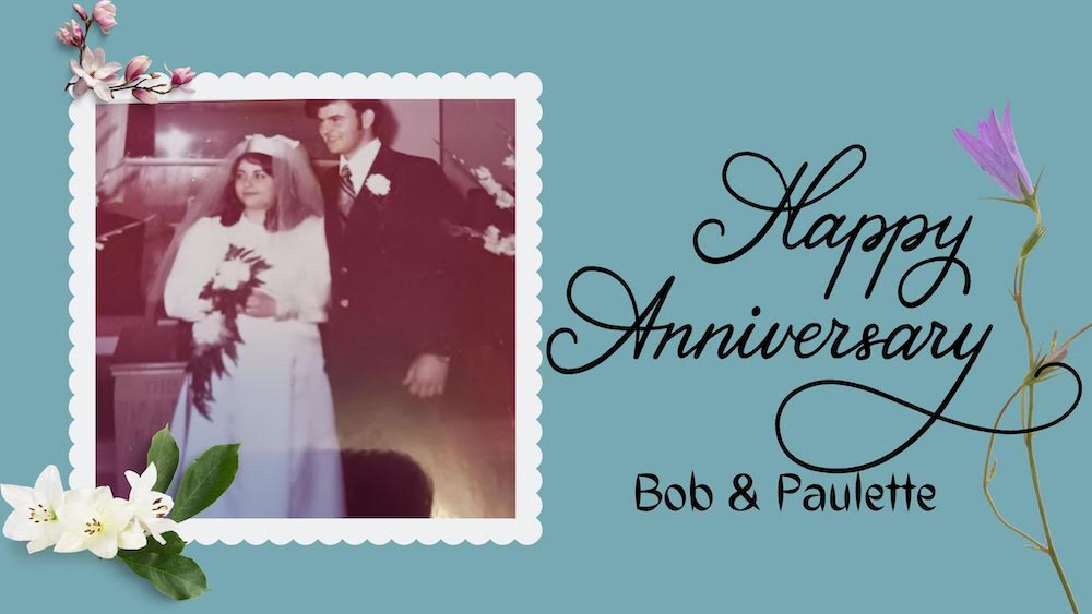 Bob and Paulette Calloway celebrating 50th anniversary