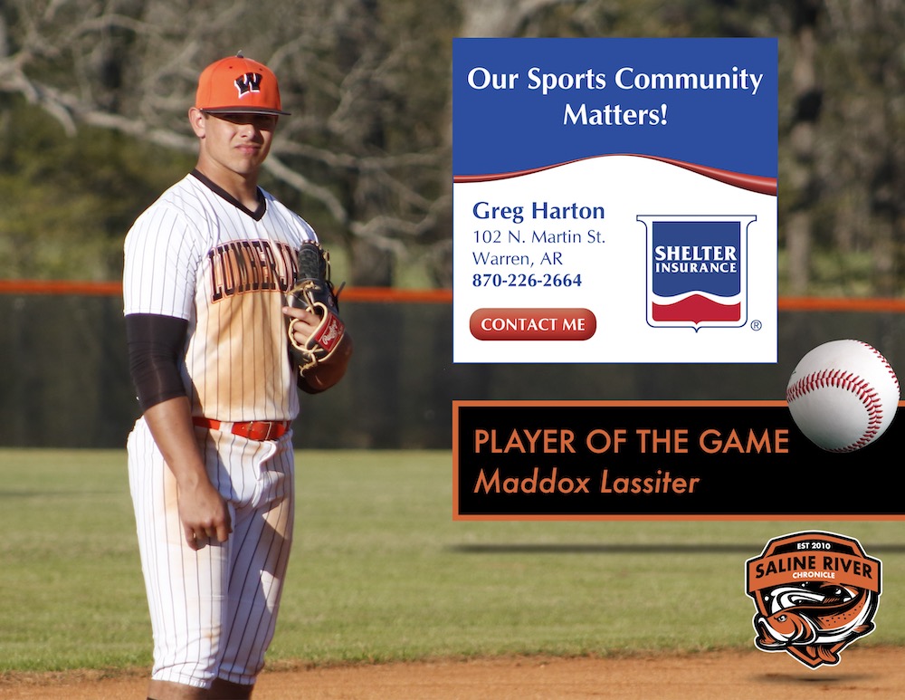 Lassiter earns Greg Harton Shelter Insurance Player of the Game honors in Warren win over Watson Chapel