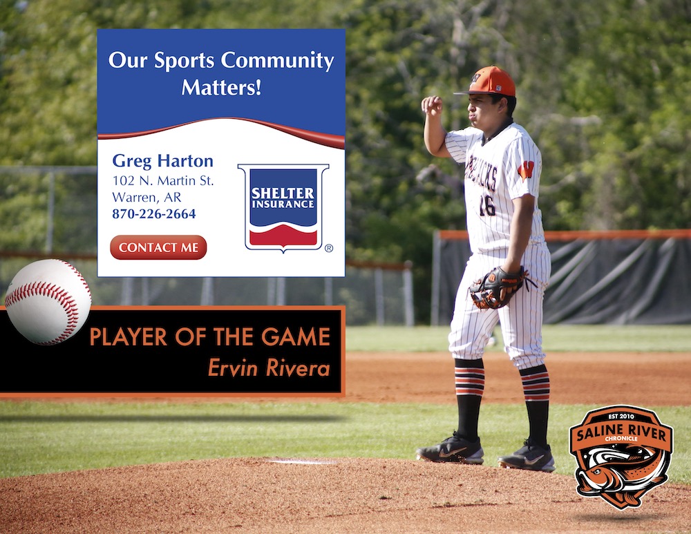 Ervin Rivera named Greg Harton Shelter Insurance Player of the Game vs. Monticello