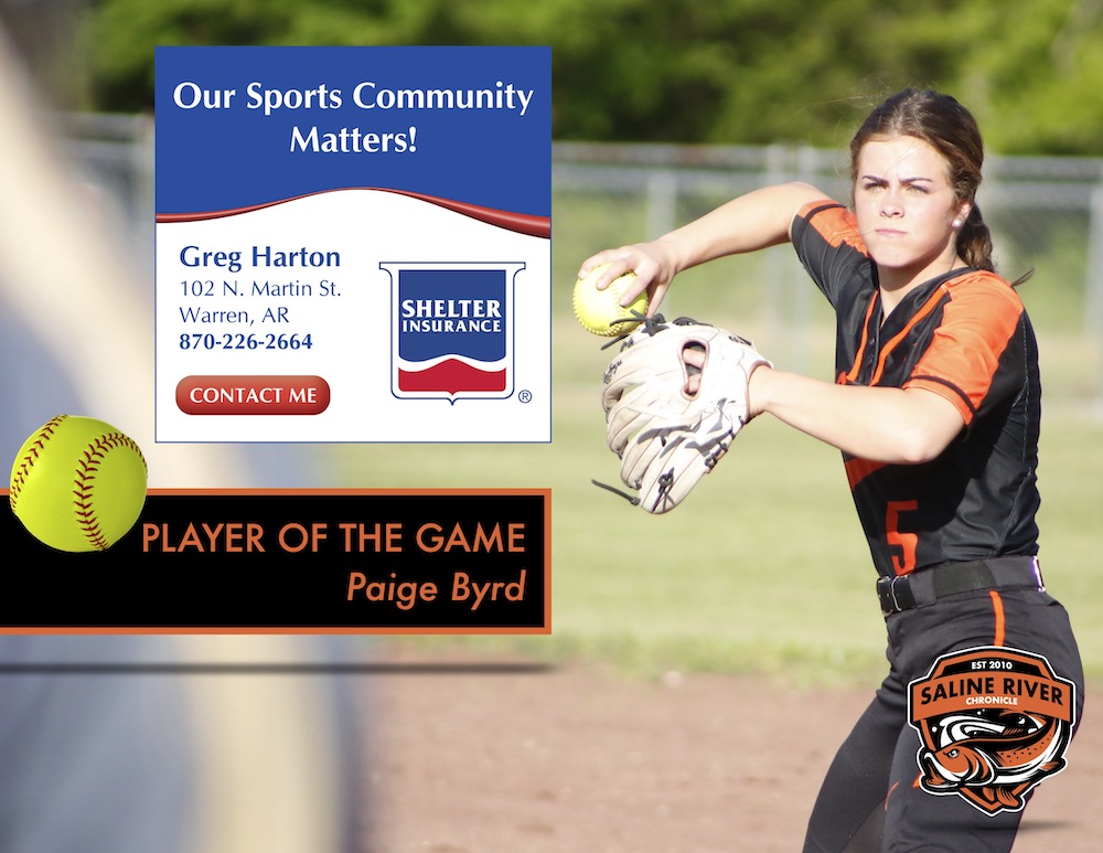 Paige Byrd named Greg Harton Shelter Insurance Player of the Game against Monticello