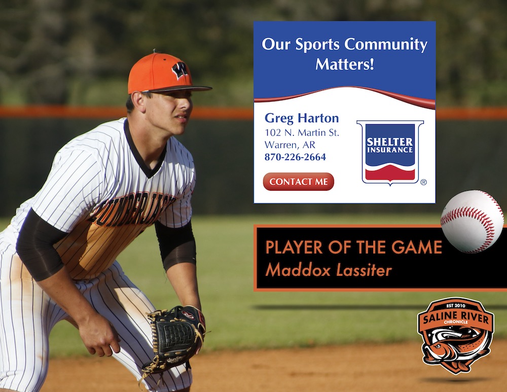 Lassiter named Greg Harton Shelter Insurance Player of the Game in Warren win over McGehee