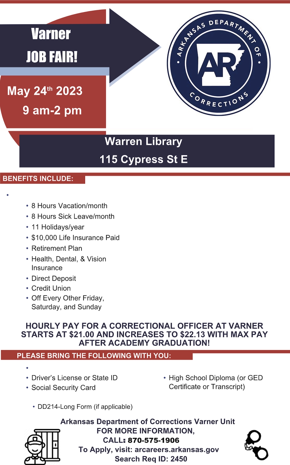 Job Fair coming May 24 to Warren Branch Library