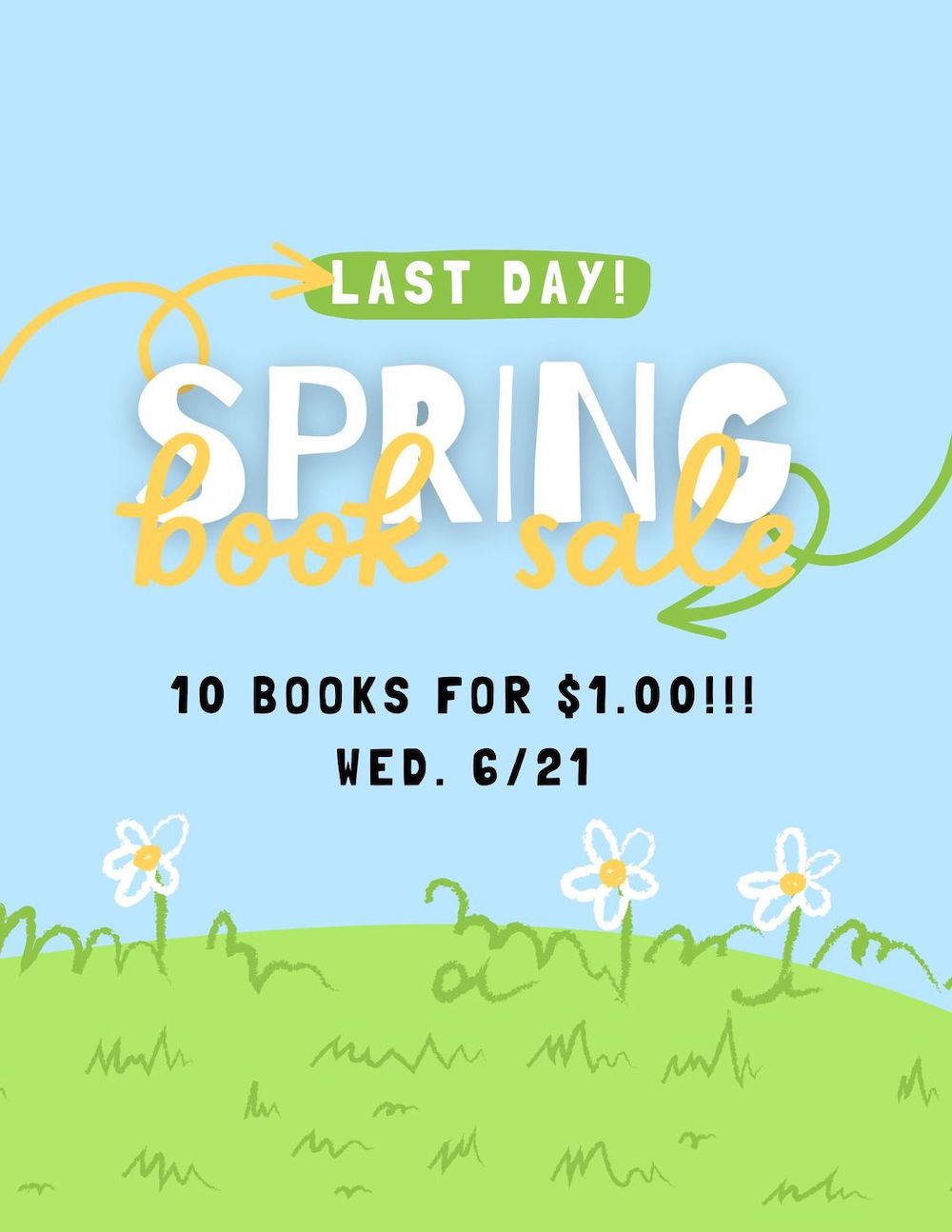 Wednesday is the last day of the Warren Branch Library’s Spring Book Sale