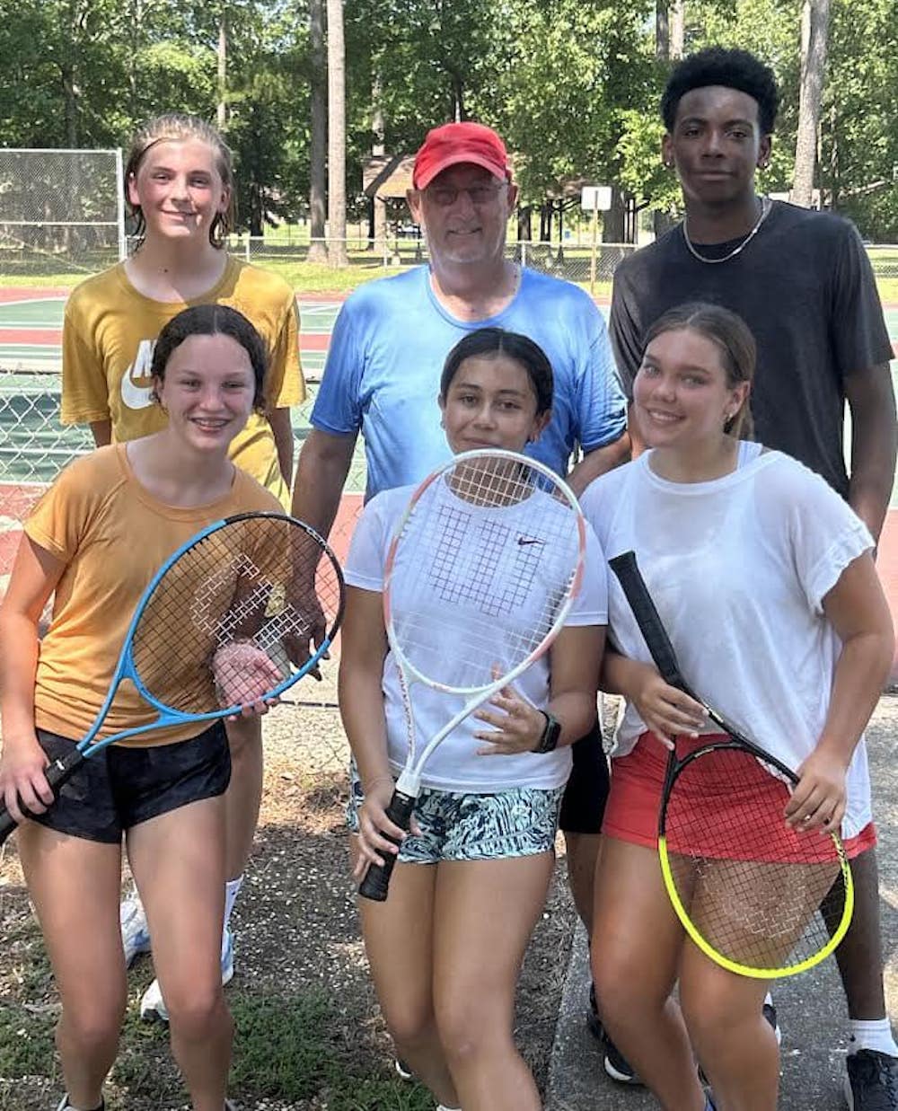 Fred Cooper holds clinic for WHS Tennis team