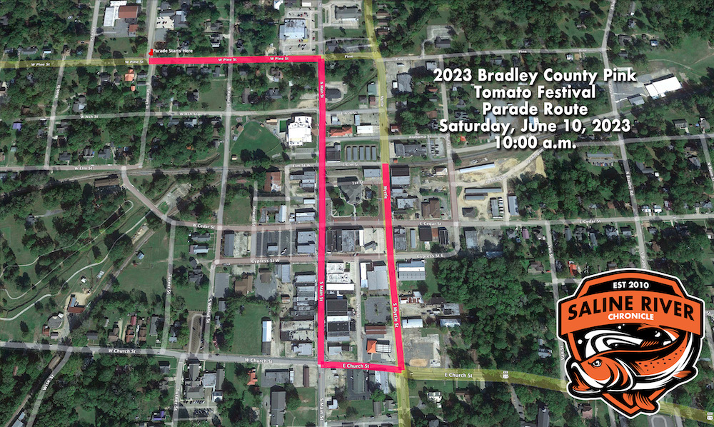 2023 Bradley County Pink Tomato Festival Saturday parade route