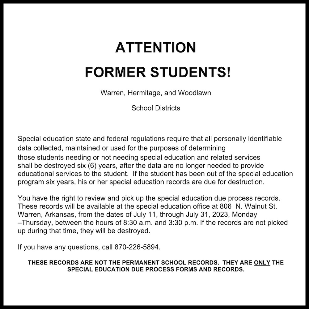 Attention Former Students
