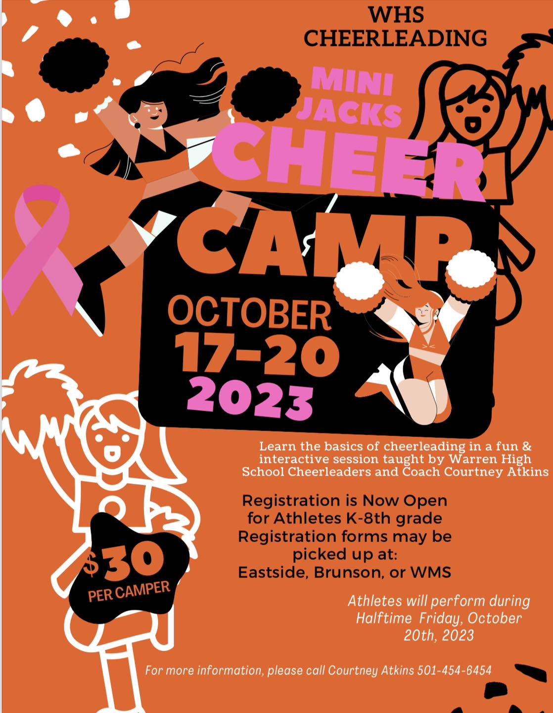 Mini Jacks Cheer Camp scheduled for October 17-20