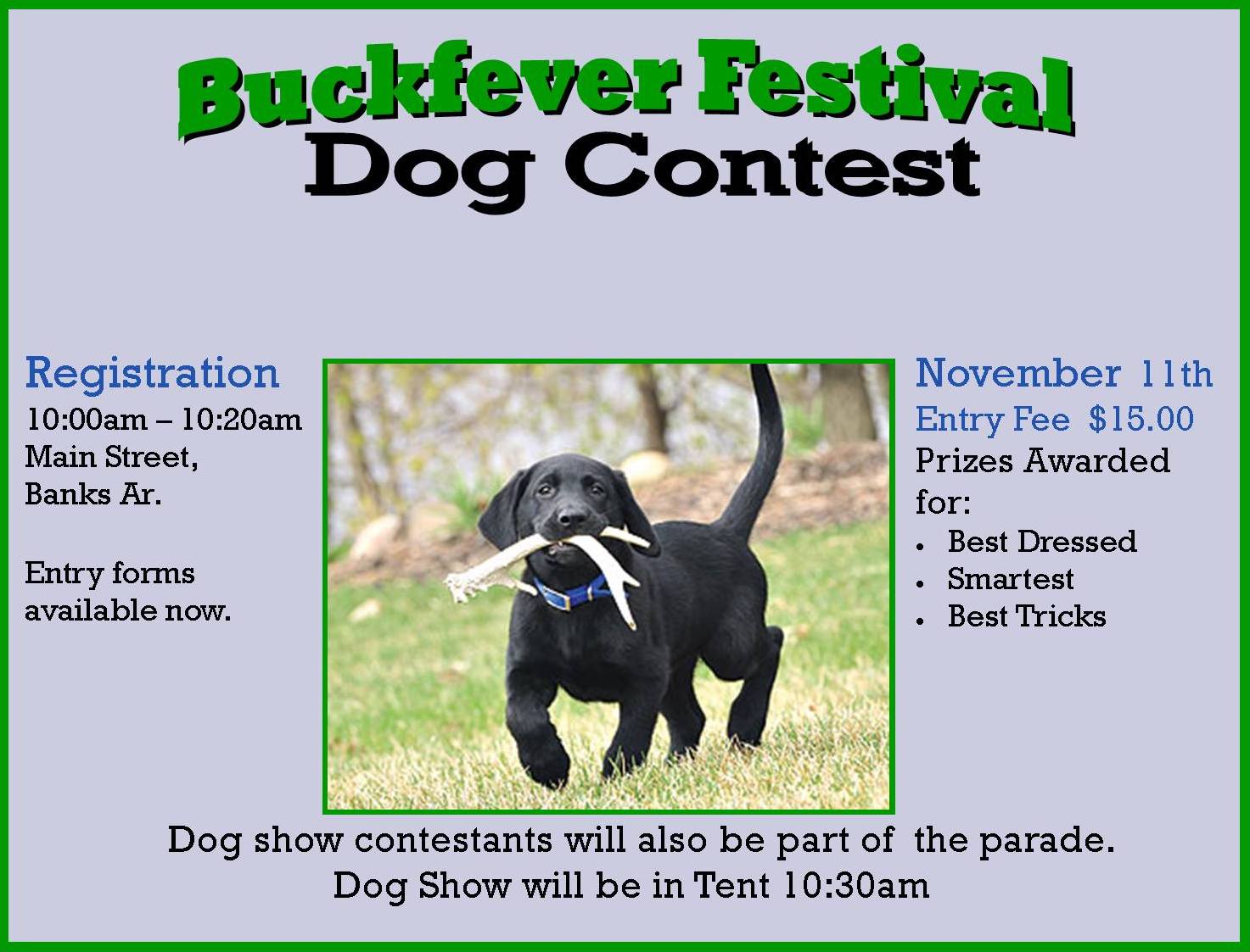 Dog contest to be part of this year’s Buck Fever Festival