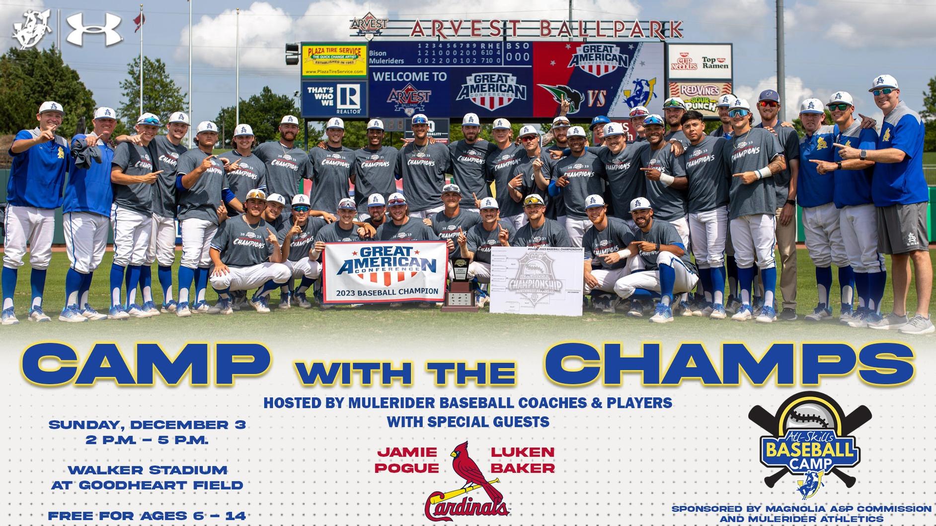 “Camp with the Champs” returns to Walker Stadium on December 3