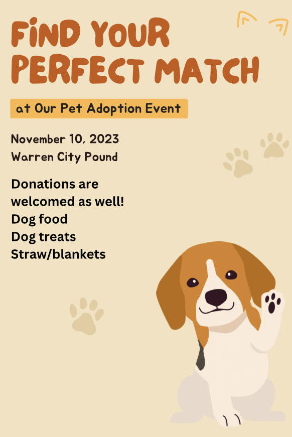 Warren Animal Shelter hosting adoption event November 10