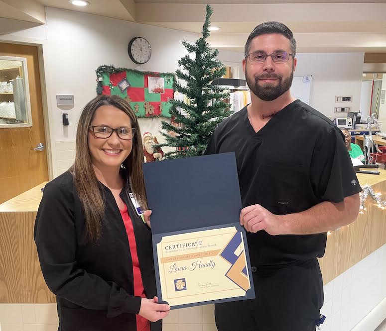 Handly named BCMC December Employee of the Month