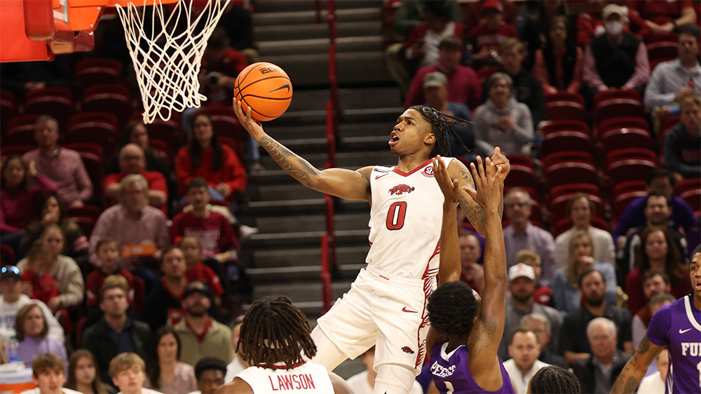 Strong second half gives Arkansas 97-83 victory over Furman