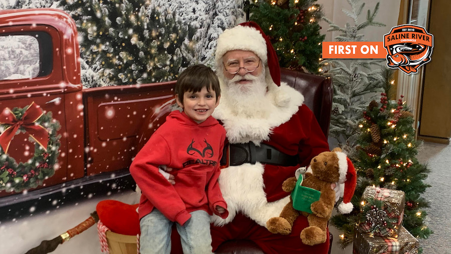 Santa greets visitors at First State Bank’s Christmas Open House