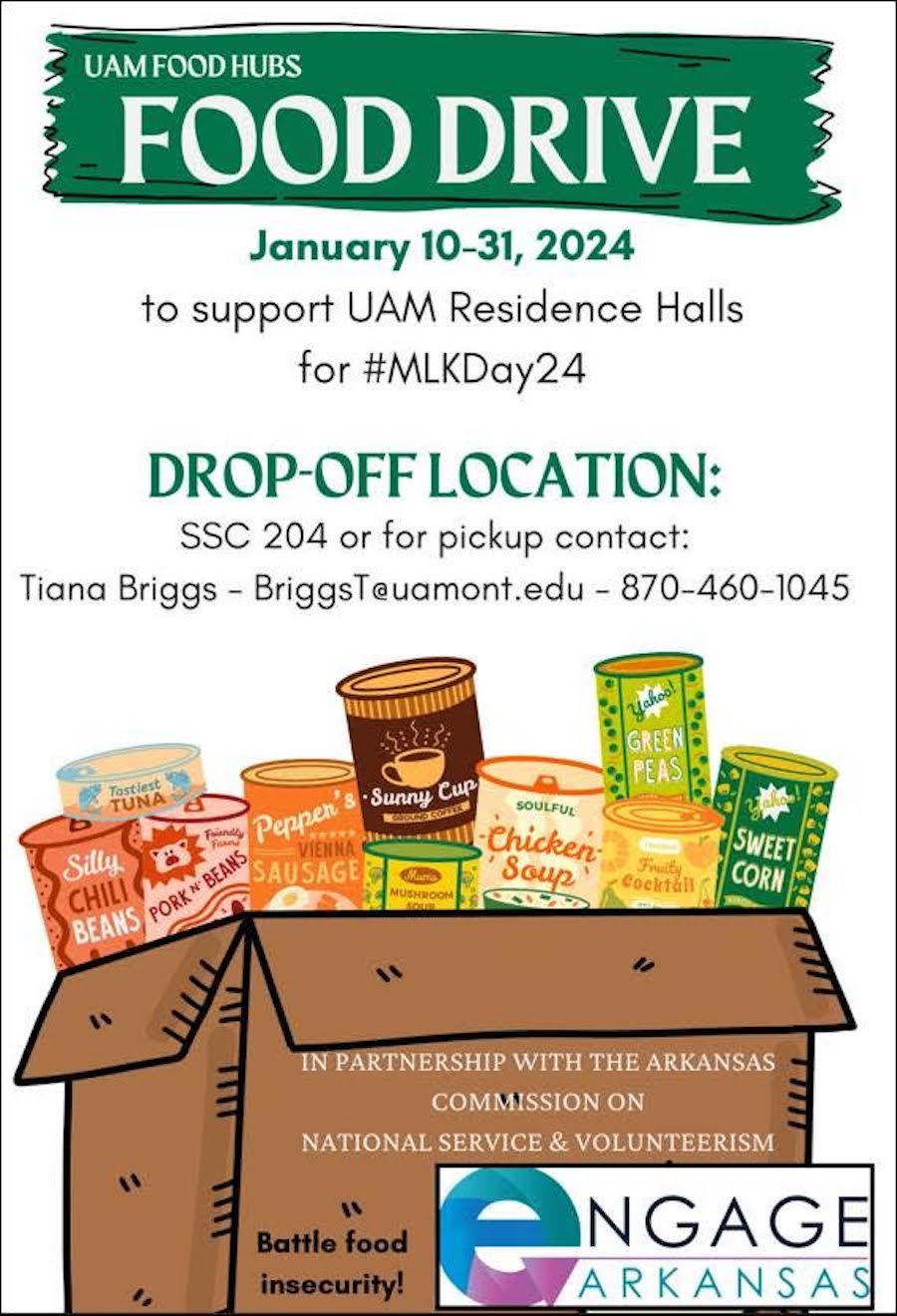 UAM Food Drive happening now through January 31