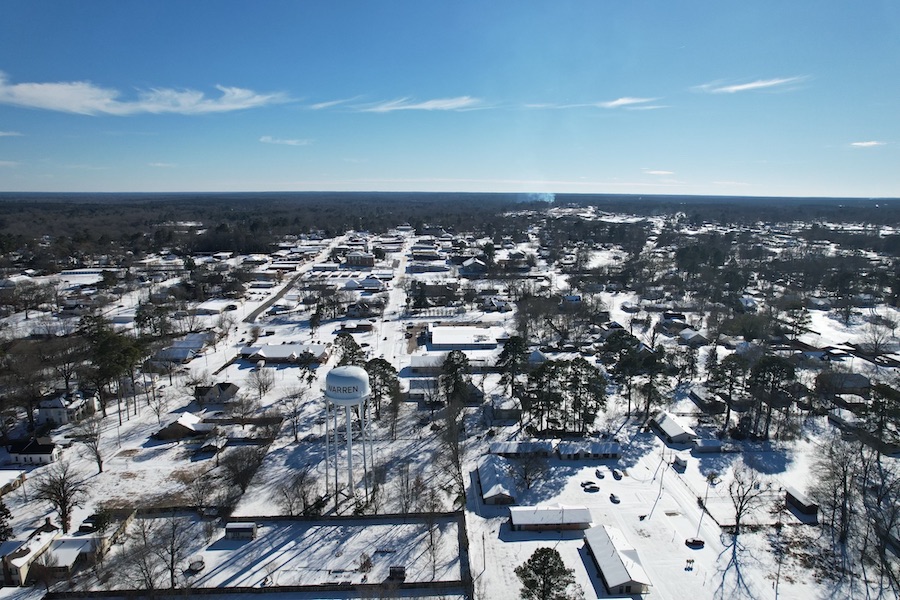 Warren Covered in Ice: Aerial images courtesy of Paul Outlaw