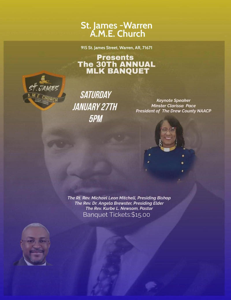 St. James AME presents 30th Annual MLK Banquet January 27