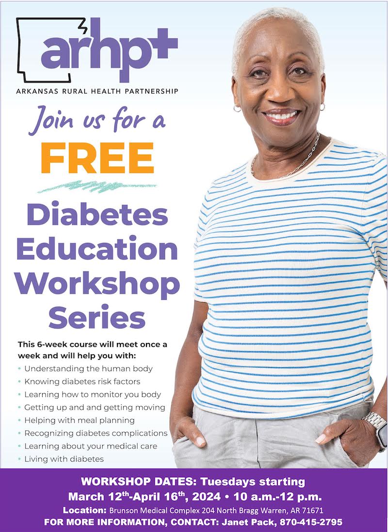 ARHP hosting free diabetes education workshop series at Brunson Medical Complex