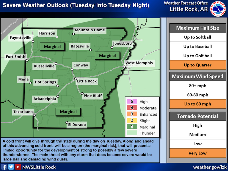Chance of more showers and thunderstorms Tuesday
