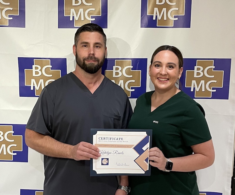 Rawls earns BCMC’s April Employee of the Month Award