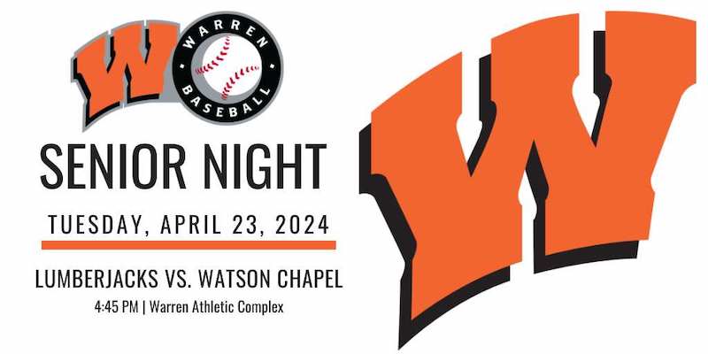 Warren Baseball Senior Night set for April 23