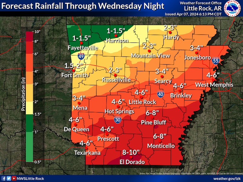 Lots of rain expected through Wednesday night